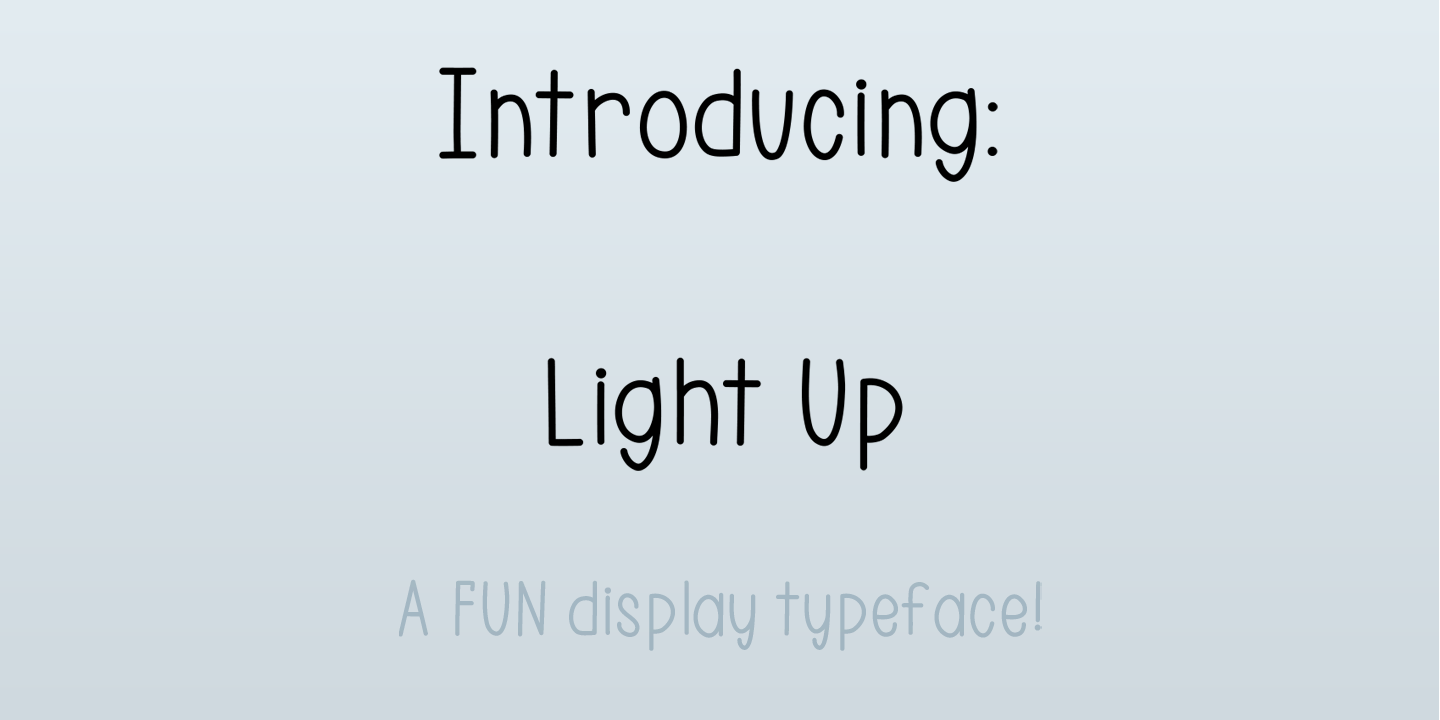 Example font Light Up #1